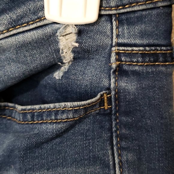 SO Faded Distressed Jeans High Rise Jegging Size 7 Juniors - Picture 7 of 9